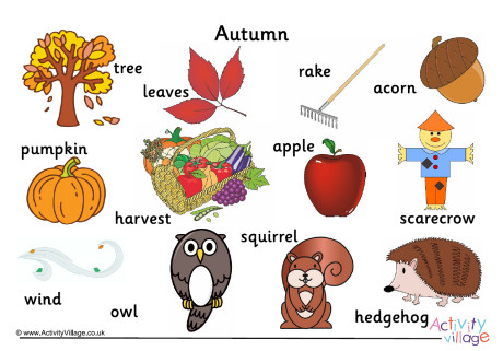 Autumn Word Mat Autumn Word Mat