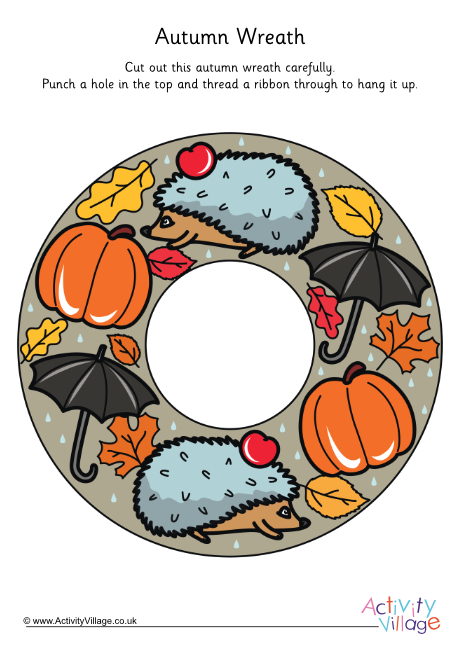 Autumn wreath printable