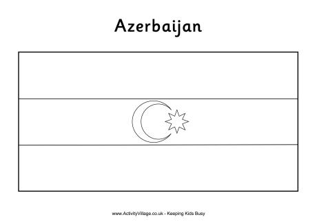 Azerbaijan colouring flag