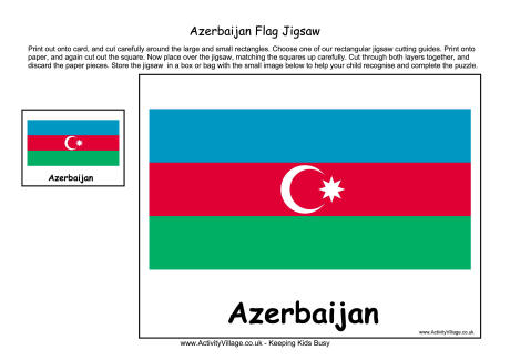 Azerbaijan flag jigsaw Azerbaijan flag jigsaw