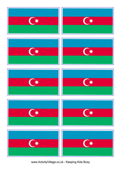Azerbaijan flag printable