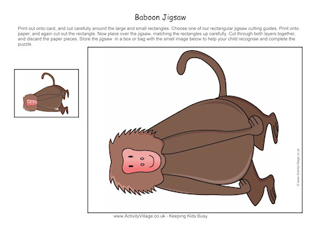 Baboon Jigsaw Baboon Jigsaw