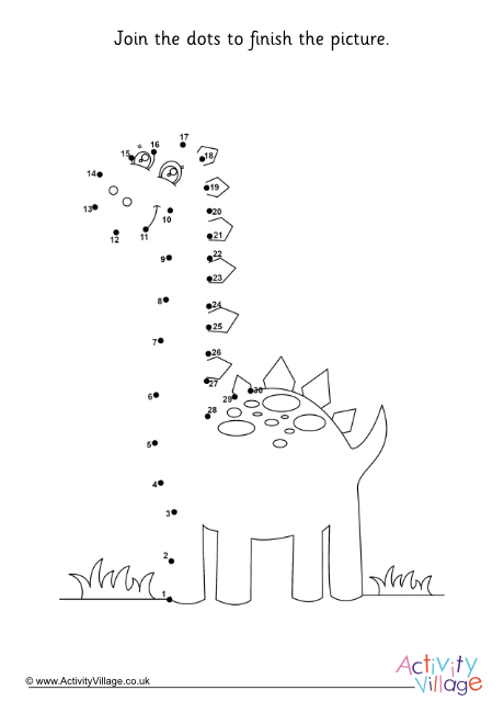 Baby dinosaur dot to dot 2