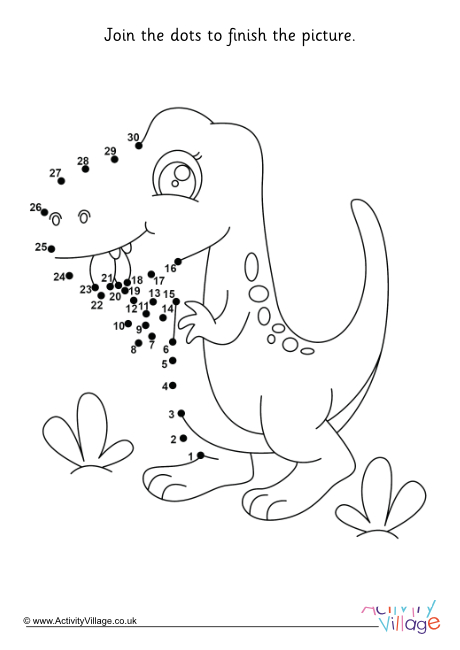 Baby dinosaur dot to dot 4