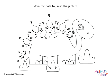 Baby dinosaur dot to dot 6