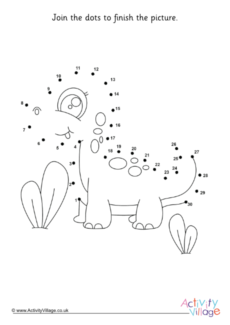 Baby dinosaur dot to dot 7