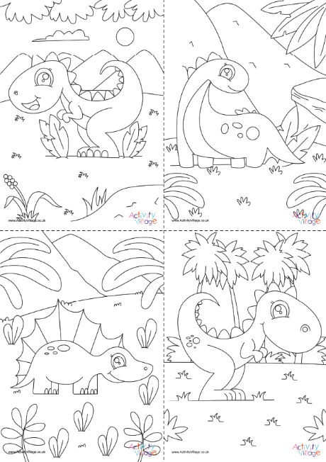 Baby dinosaurs colouring batch 2 - detailed Baby dinosaurs colouring batch 2 - detailed