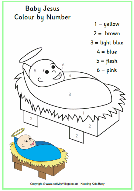 Baby Jesus Colour by Number