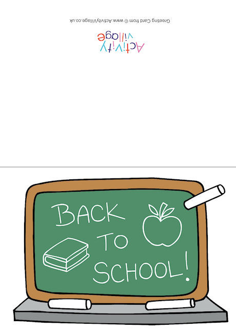 Back To School Blackboard Card