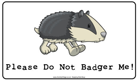 Badger door signs Badger door signs