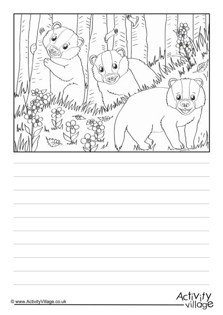 Badgers Scene Story Paper