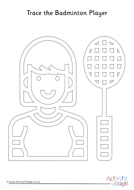 Badminton Player Tracing Page 1