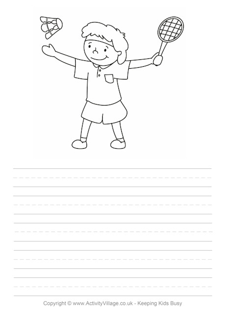 Badminton story paper