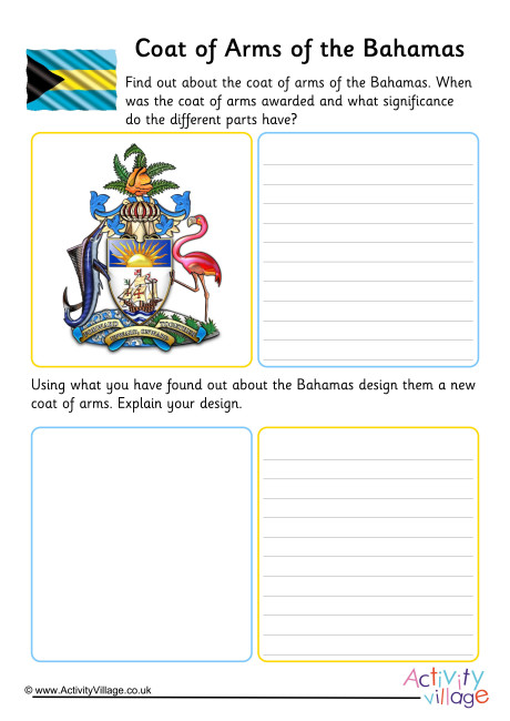Bahamas Coat of Arms Worksheet Bahamas Coat of Arms Worksheet