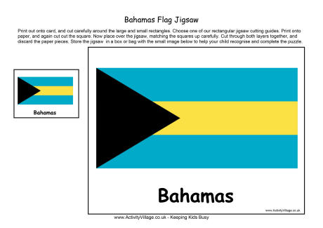 Bahamas flag jigsaw Bahamas flag jigsaw