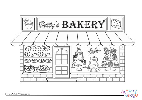 Bakery Colouring Page