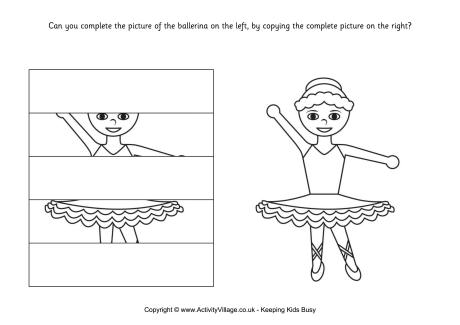 Complete the ballerina puzzle