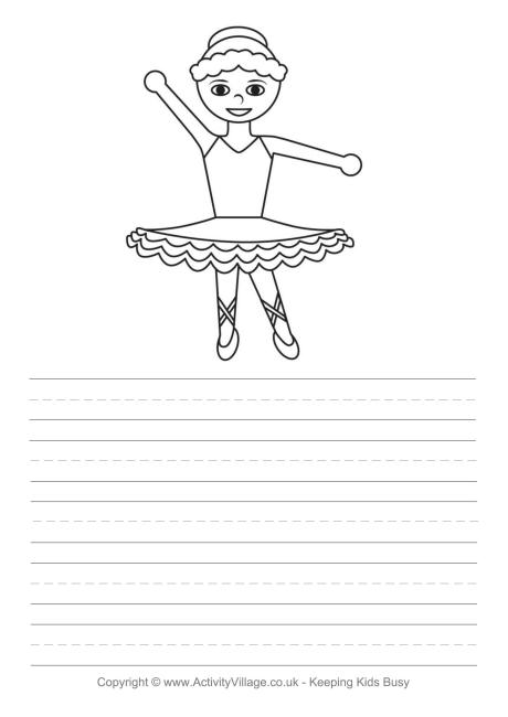 Ballerina story paper