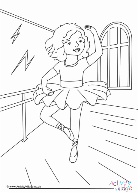 Ballet colouring page 2