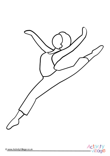 Ballet dancer colouring page