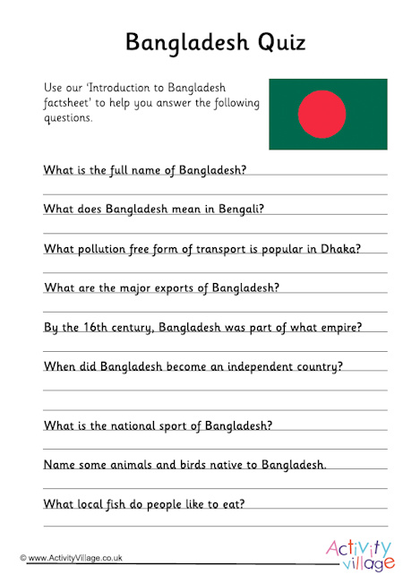 Bangladesh quiz Bangladesh quiz