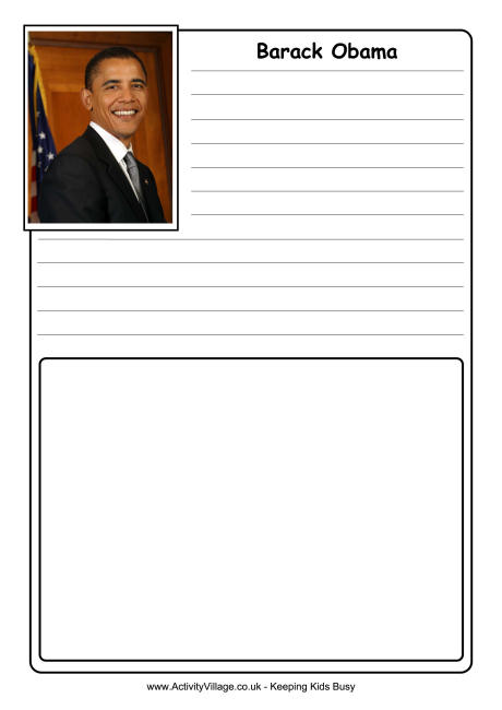 Barack Obama notebooking page