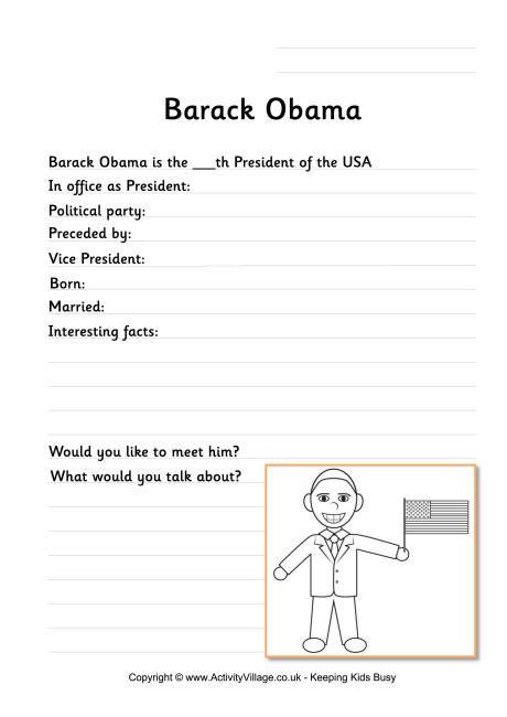 Barack Obama worksheet 