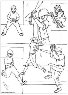 Baseball Colouring Pages