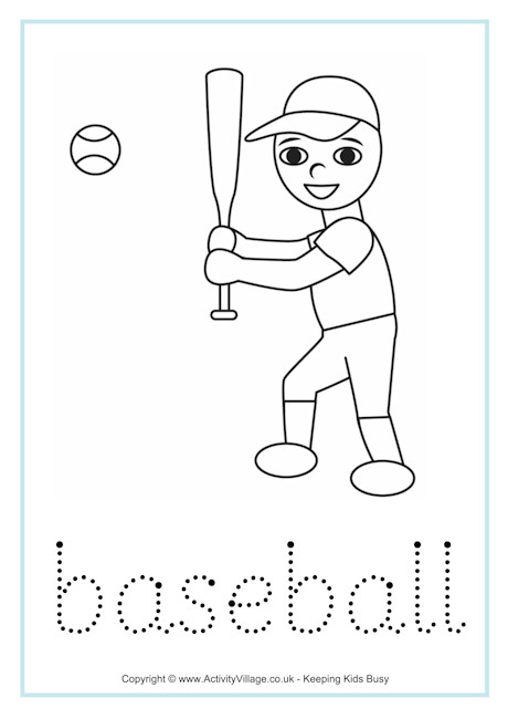 baseball-word-tracing