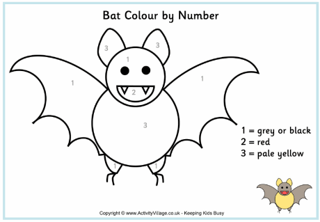 Bat colour by number