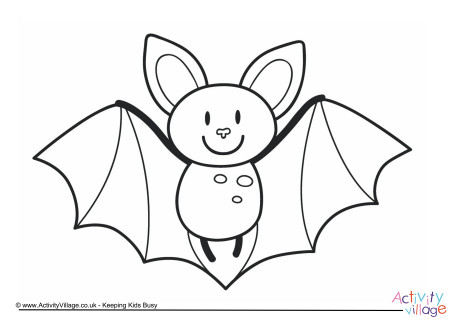 Bat Colouring Page 3