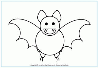 Bat Colouring Pages