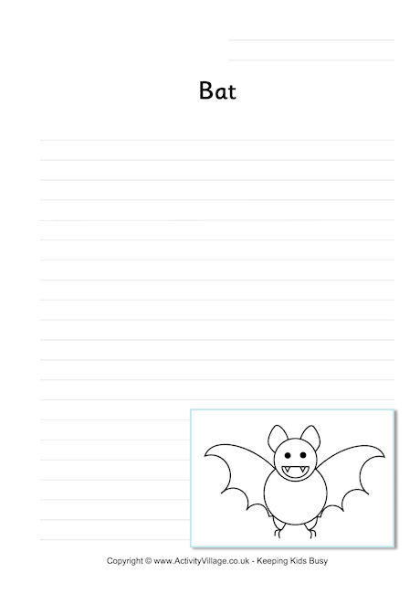 Bat writing page