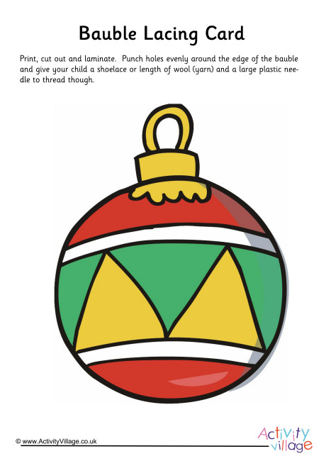 Bauble Lacing Card Bauble Lacing Card