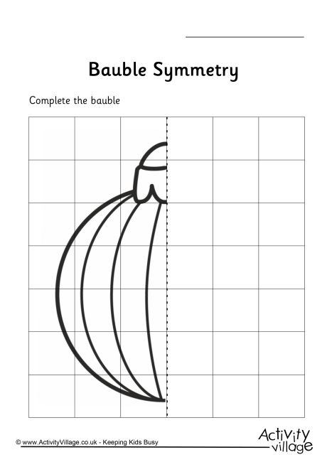 Bauble symmetry worksheet