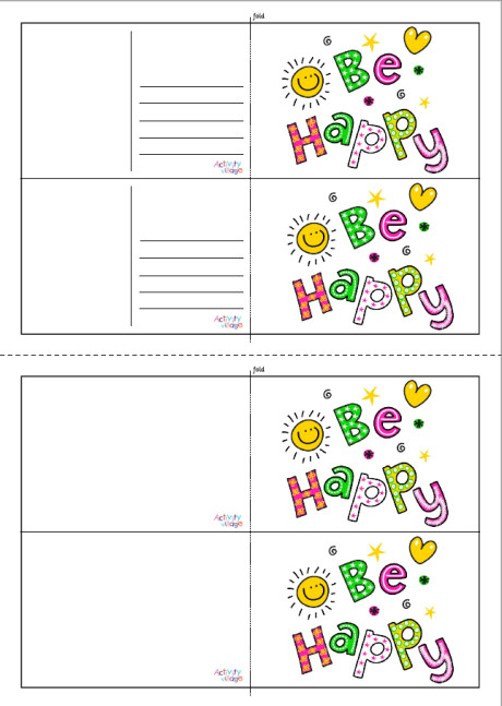 Be Happy Postcards