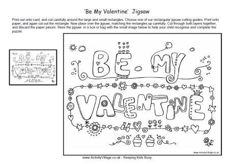 Be my valentine jigsaw Be my valentine jigsaw