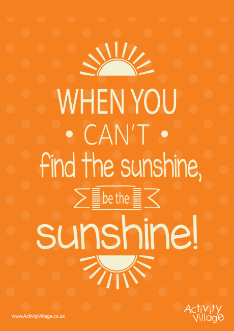 Be the sunshine poster