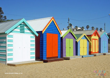 Beach Huts Poster