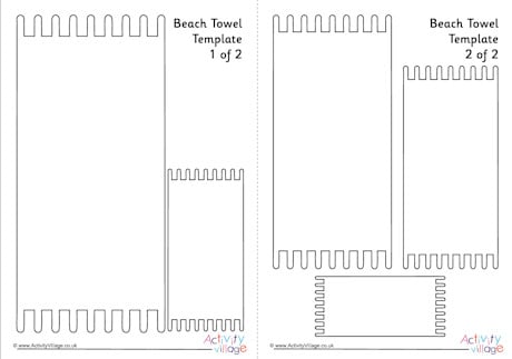 Beach towel template