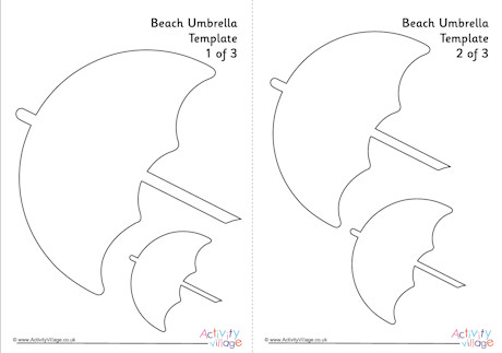 Beach umbrella template