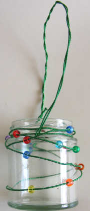 Beaded Candle Holder for Christmas or Diwali