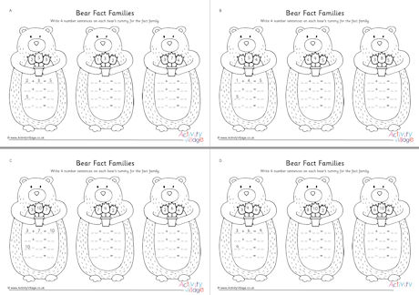 Bear fact families to 10