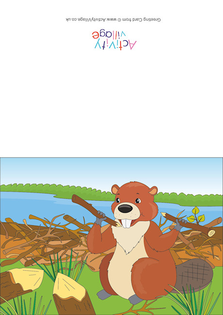 Beaver Scene Card