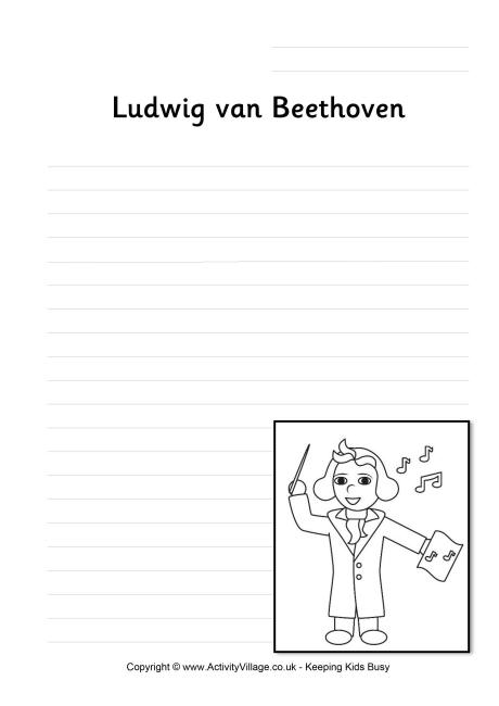 Beethoven writing page