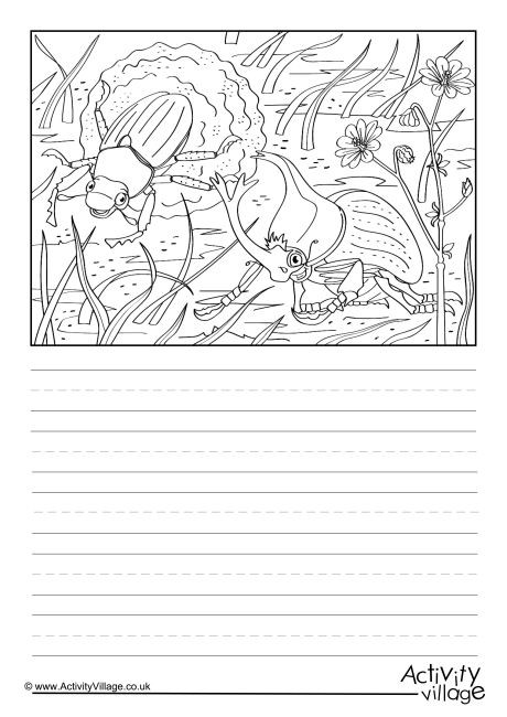 Beetles Scene Story Paper