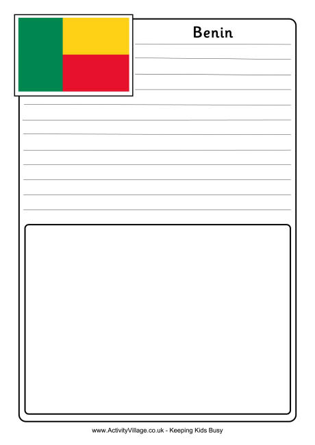 Benin notebooking page