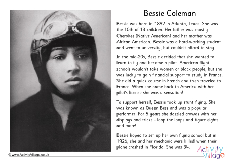 Bessie Coleman short bio