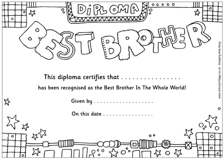 Best brother diploma