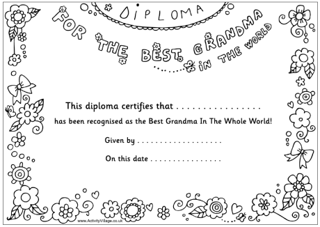 Best Grandma diploma